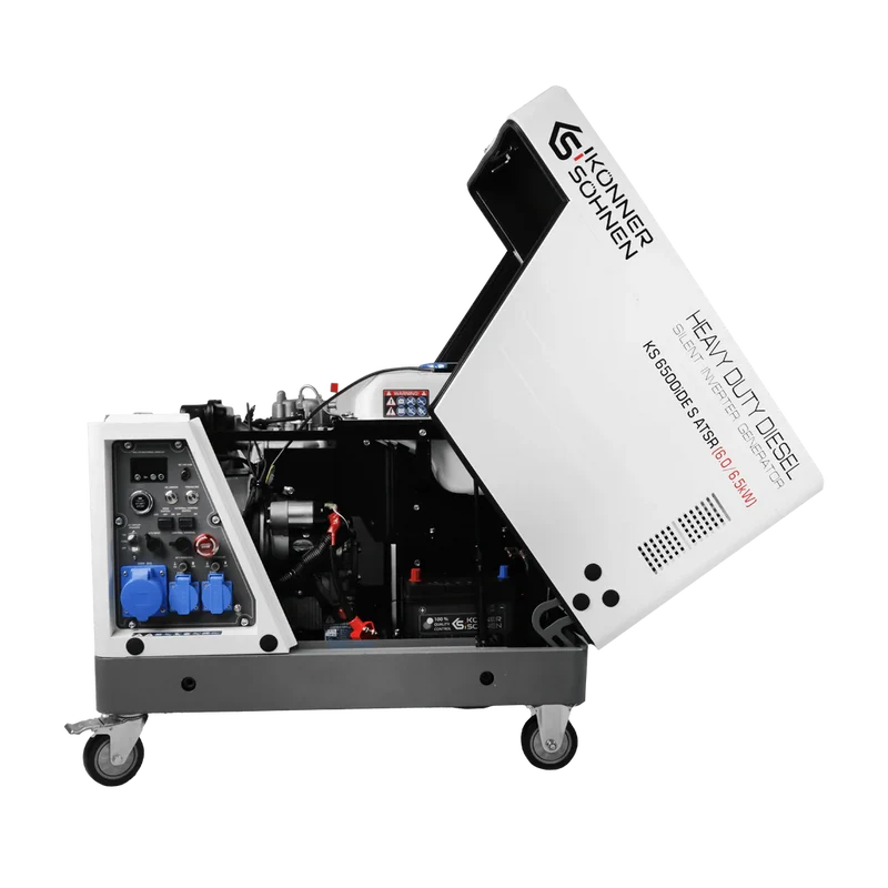 "Könner & Söhnen" Diesel Inverter Generator in Soundproof Casing KS 6500iDE S ATSR - 6kVA Nennleistung - Dieselmotor - 230V
