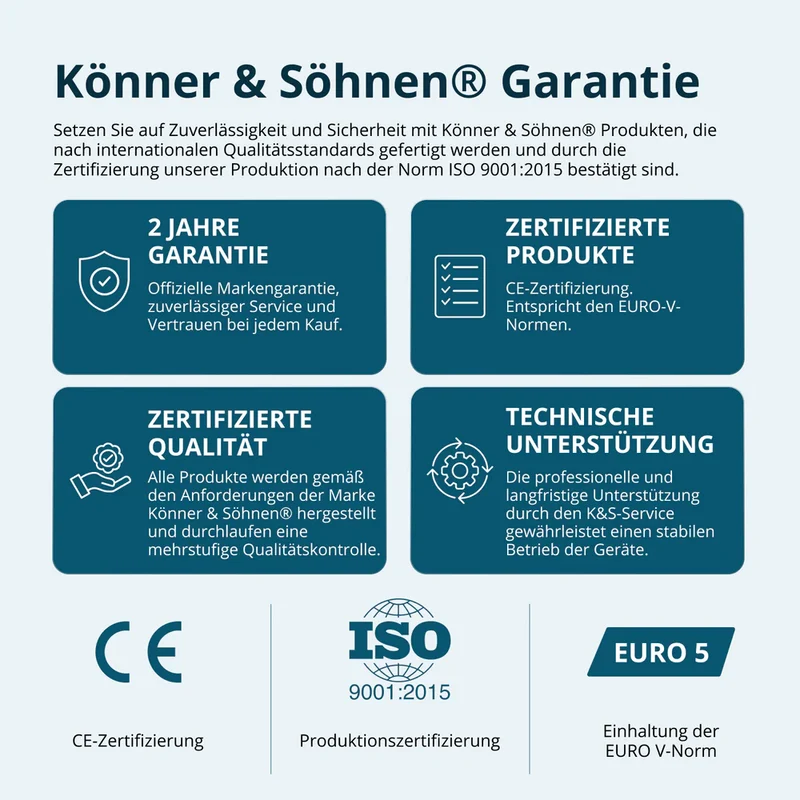 "Könner & Söhnen" Diesel Inverter Generator in Soundproof Casing KS 6500iDE S ATSR - 6kVA Nennleistung - Dieselmotor - 230V