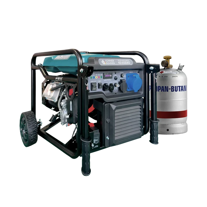 "Könner & Söhnen" Inverter Generator KS 6500iEG (Benzin/Gas) - 6kW Nennleistung - Benzinmotor - 230V