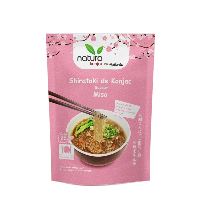 Nouilles Shirataki de Konjac Saveur Miso NATURA KONJAC