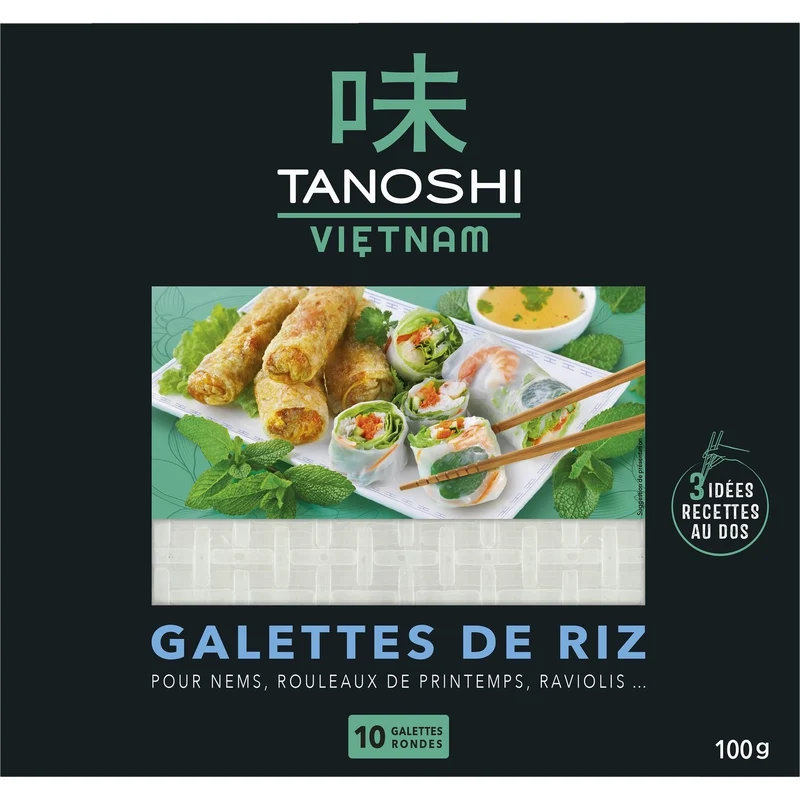 Galette de Riz pour Nems, Raviolis & Rouleaux de Printemps TANOSHI