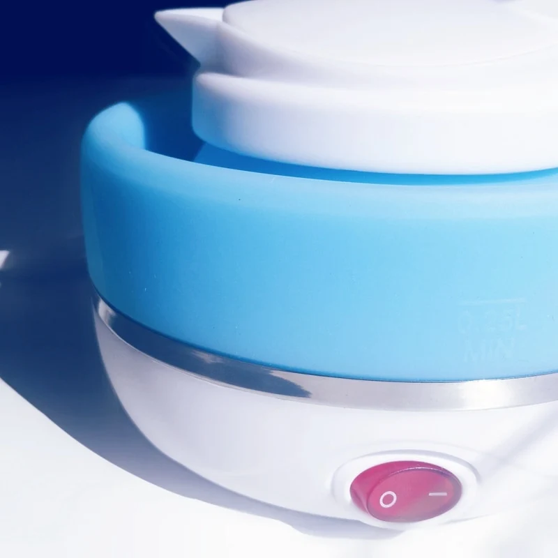 0.75L EU Plug Electric Kettle Silicone Foldable Portable Travel Camping Water Boiler