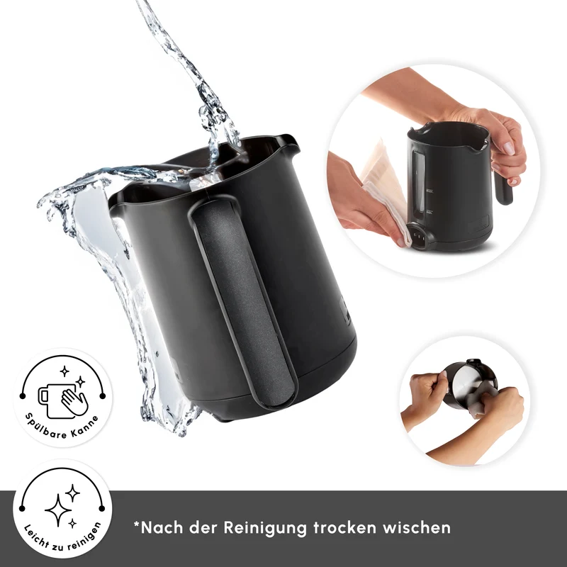 Karaca Hatır Kaffeemaschine mit Röstfunktion Shiny Black, 535 W