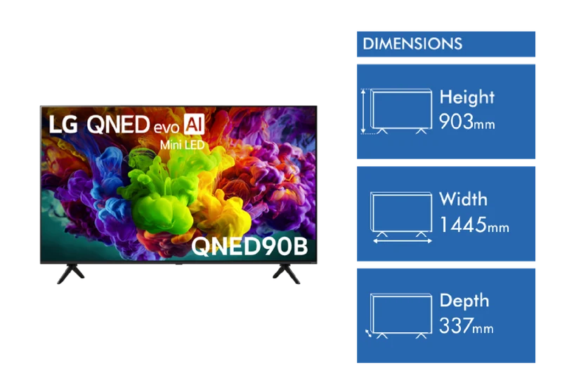 LG 65" QNED90B EVO AI MINI LED 4K SMART TV 2026