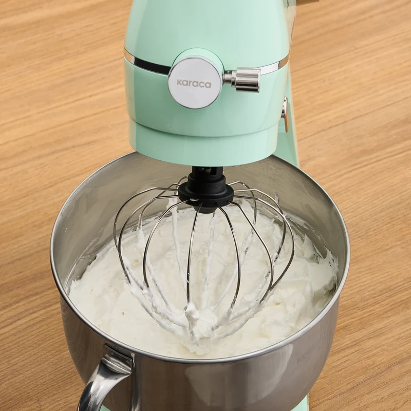 Karaca Multichef Artisan Standmixer mit Digitaldisplay, Gusseisen, Mint, 1800W, 7L