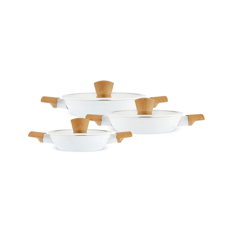 Karaca Swiss Crystal Almond, 6 teiliges Schmortopf Set, Induktion