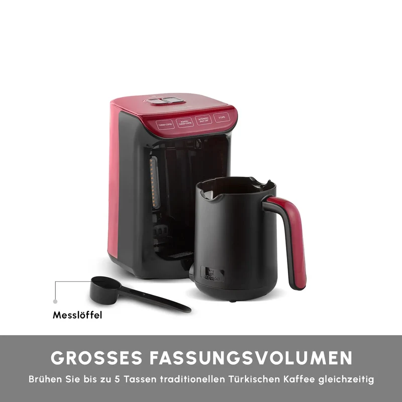 Karaca Hatır Kaffeemaschine mit Röstfunktion Rot, 535W