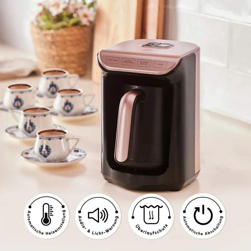 Karaca Hatır Kaffeemaschine mit Röstfunktion Rosenbeere