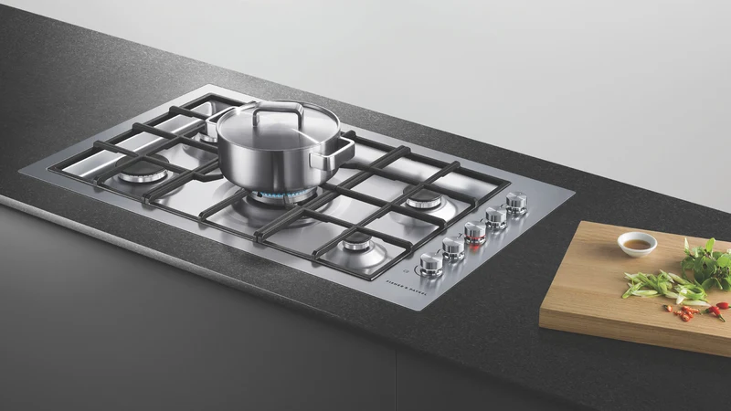 Fisher & Paykel 90cm Series 9 5 Burner Gas Cooktop, Flush Fit, LPG