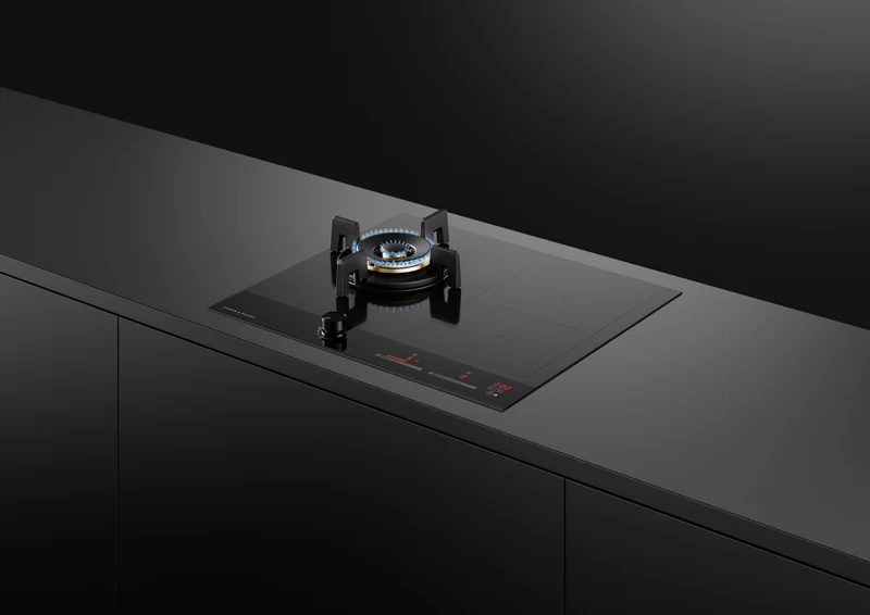 Fisher & Paykel 60cm Series 9 1 Burner + 2 Zone Hybrid Cooktop, 2 SmartZones, LPG