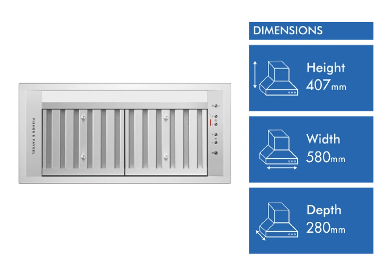 Fisher & Paykel 60cm Series 9 Integrated Insert Wall Rangehood