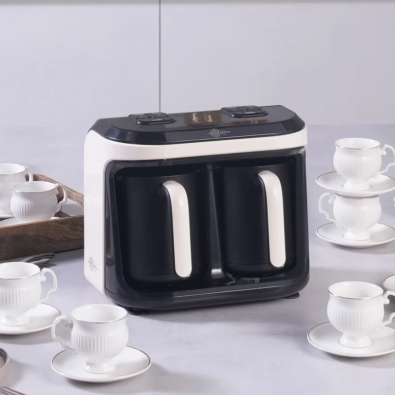 Karaca Hatır Hüp Duet Aromatische Türkische Kaffeemaschine, Creme, 1400W