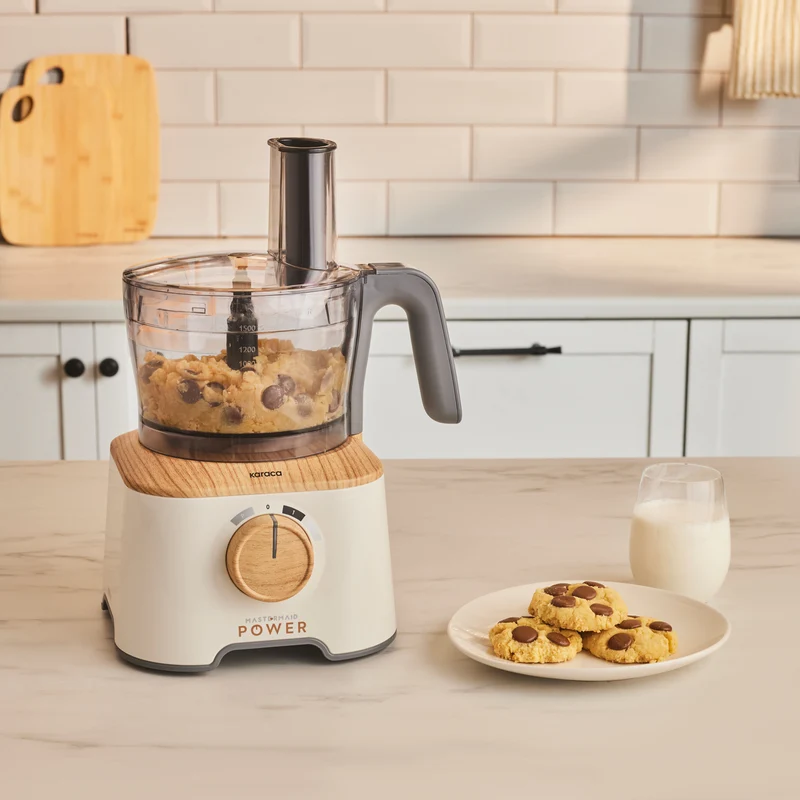 Karaca Mastermaid Power Multifunktionaler 10-in-1 Küchenroboter 2000W Wood Craft