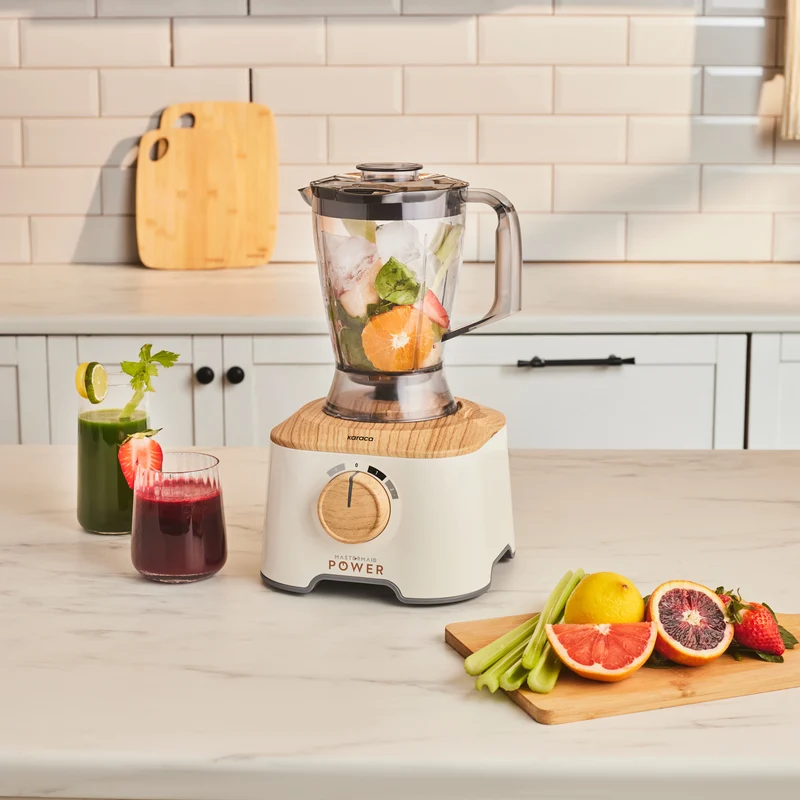 Karaca Mastermaid Power Multifunktionaler 10-in-1 Küchenroboter 2000W Wood Craft