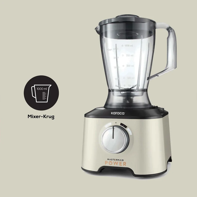 Karaca Mastermaid Power Multifunktionsset 10 in 1 Weiche Creme Lebensmittelzubereitung Set 2000W