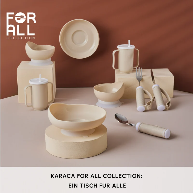 Karaca For All Becher mit Ergonomischen Doppelgriffen, 350 ml