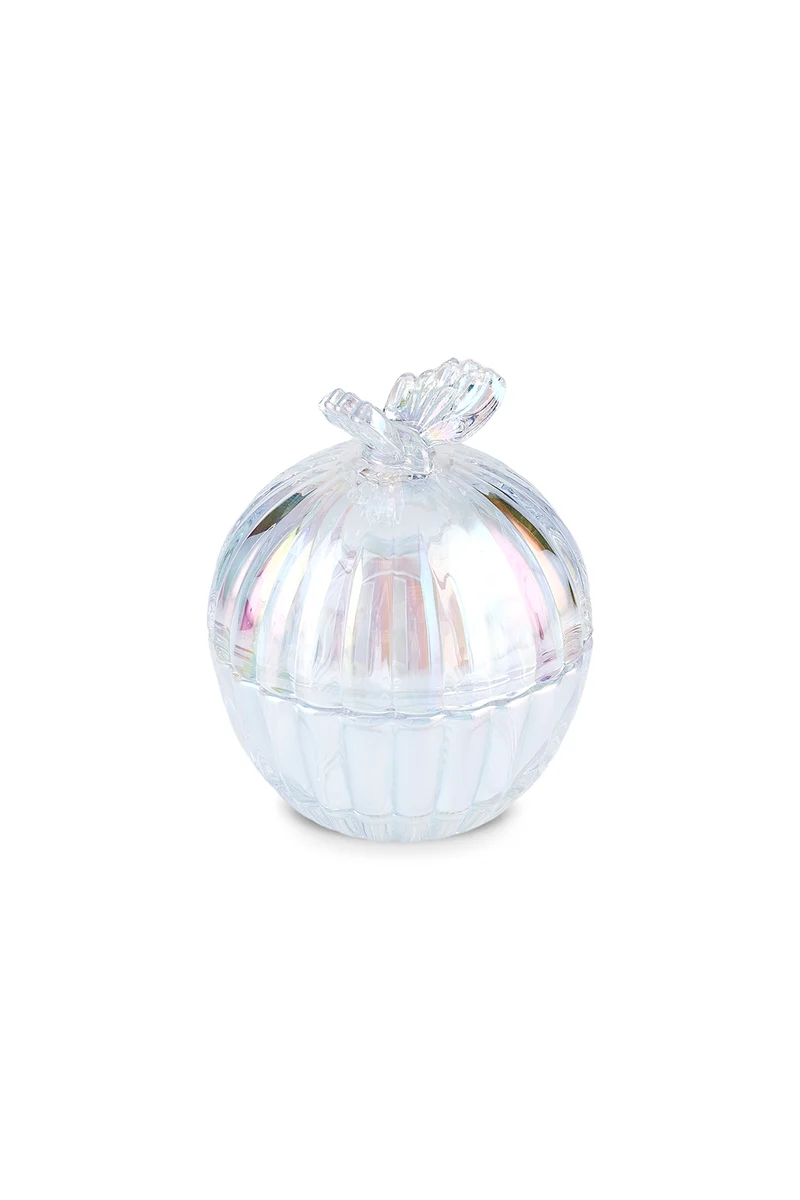 Karaca Luster Glas-Lokumschale mit Schmetterlingsfigur