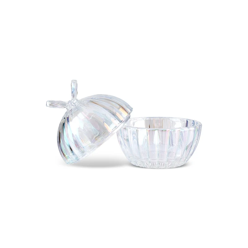 Karaca Luster Glas-Lokumschale mit Schmetterlingsfigur