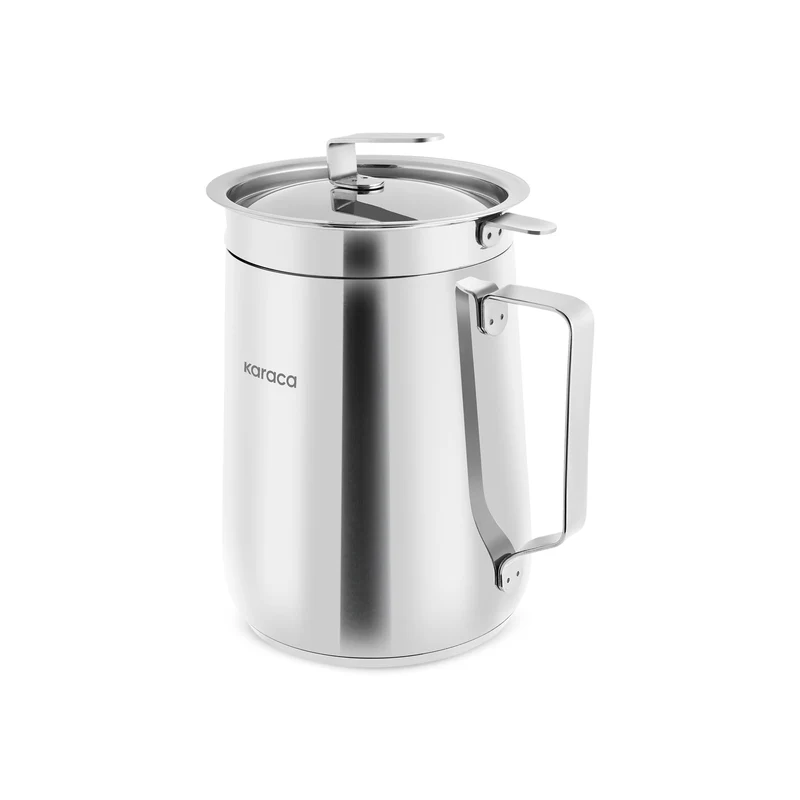 Karaca Minifry Fritteuse aus Edelstahl, 2 l, Silber