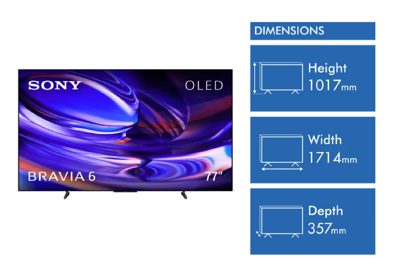 Sony 77" BRAVIA 6 OLED 4K HDR Google TV with Gemini