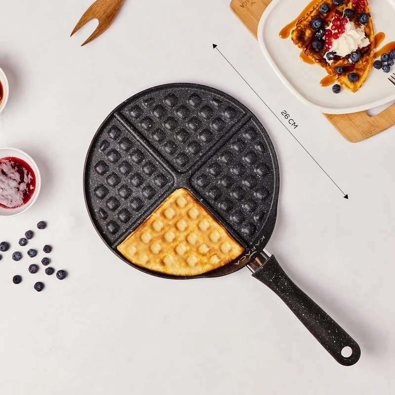 Karaca Love of Kitchen Waffle Pfanne Grau 26 cm