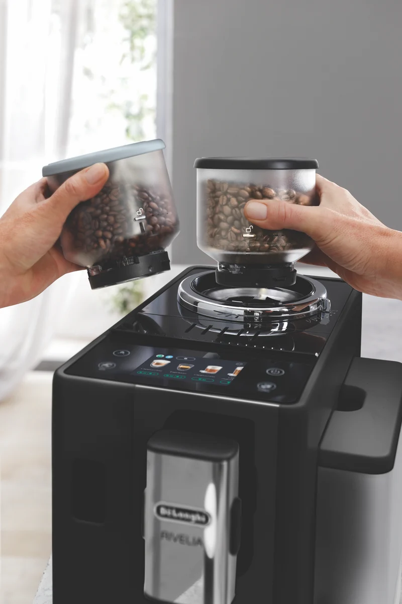 DeLonghi Rivelia Fully Automatic Coffee Machine Onyx Black
