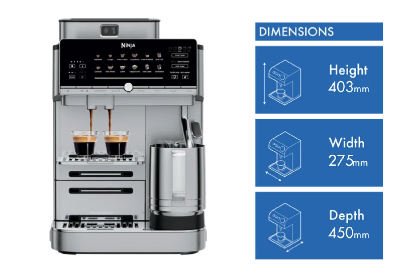 Ninja Auto Barista Pro Automatic Espresso Machine Stainless Steel