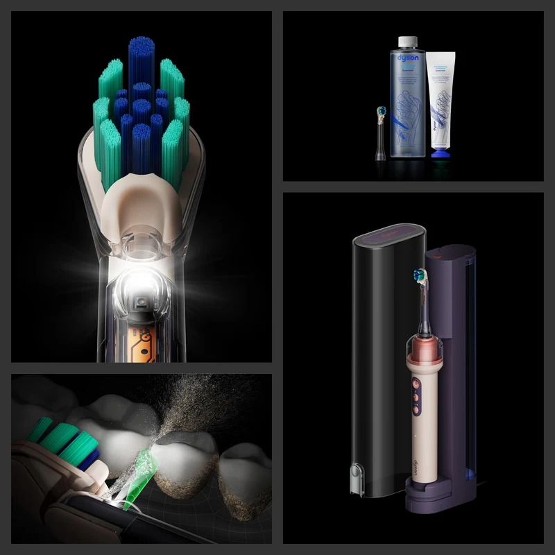Dyson CameraJet Electric Toothbrush with Flosser and Starter Kit Ceramic Pink