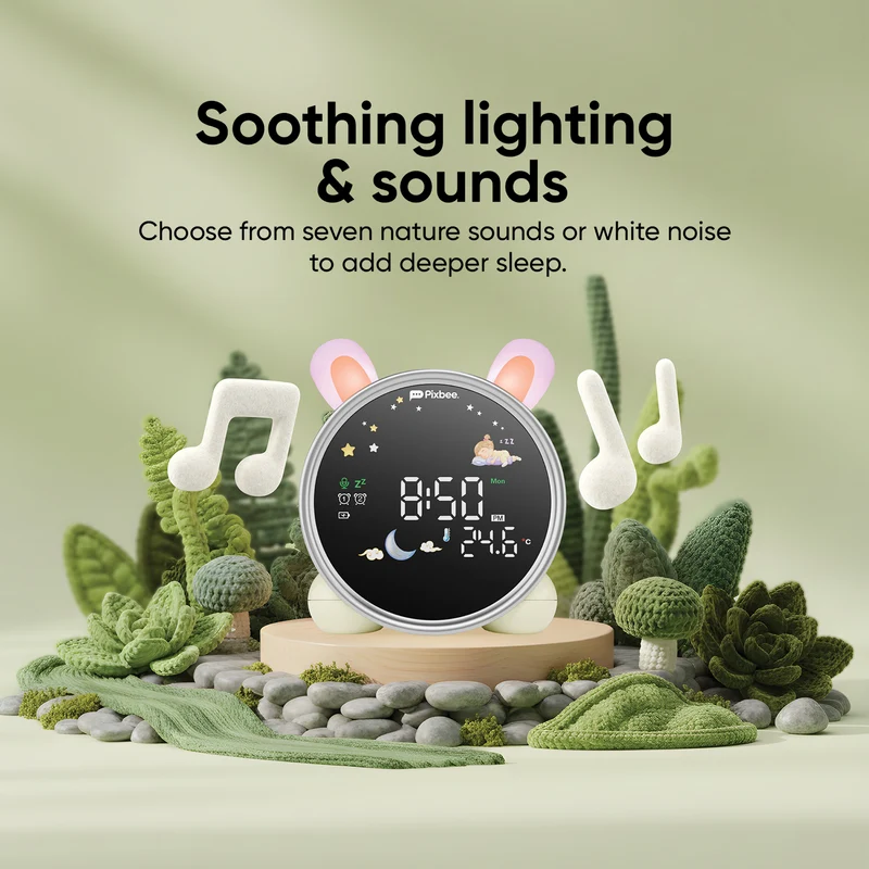 Pixbee Glow Sleep Training Light and Alarm Clock