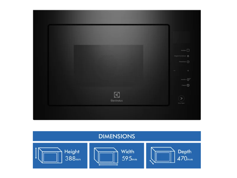 Electrolux 600 Series 25 Litre Combination Microwave Oven, Black