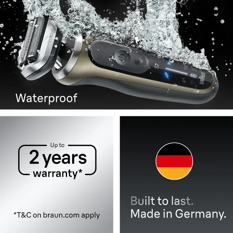 Braun Series 7 Wet and Dry Electric Shaver Gold