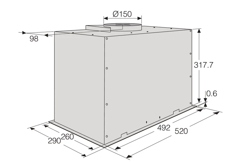 ASKO 52cm Undermount Rangehood, Stainless Steel