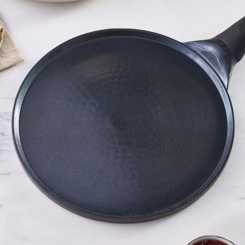 Karaca Fluffy Antihaft-Induktionspfanne mit Keramikbeschichtung für Crêpes und Pfannkuchen, 26 cm, schwarz