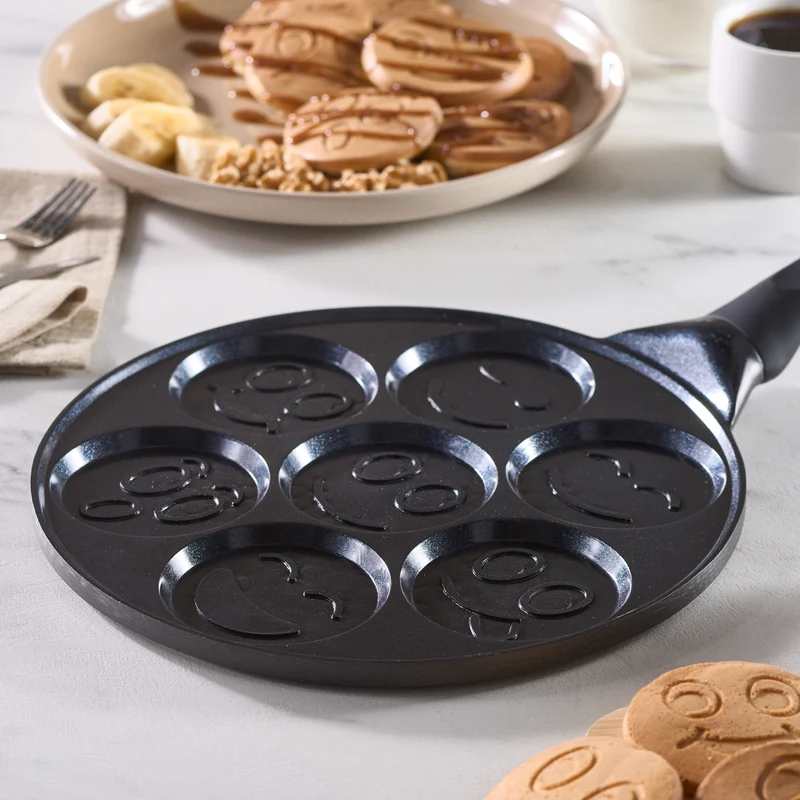 Karaca Fluffy Antihaft-Pfannkuchenpfanne mit Induktionskeramikbeschichtung, 26 cm, schwarz