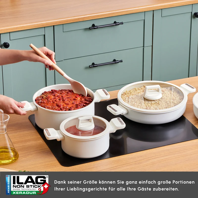 Karaca Swiss Crystal Ceramica Valenti 7-Teiliges Kochgeschirr-Set
