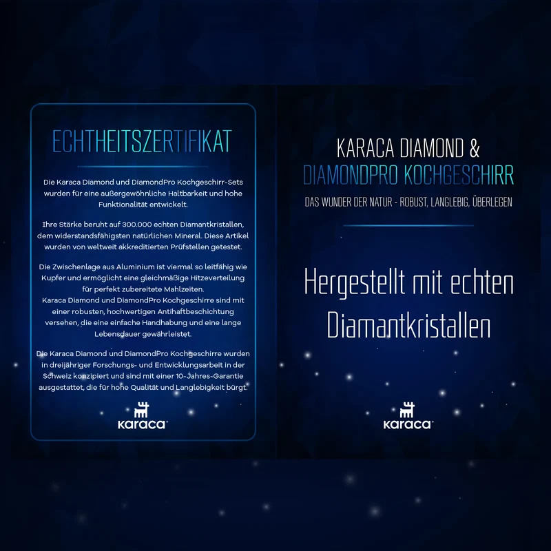 Karaca Bio Diamond Außen 2-teiliges Induktions Pfannenset Bakelitgriff