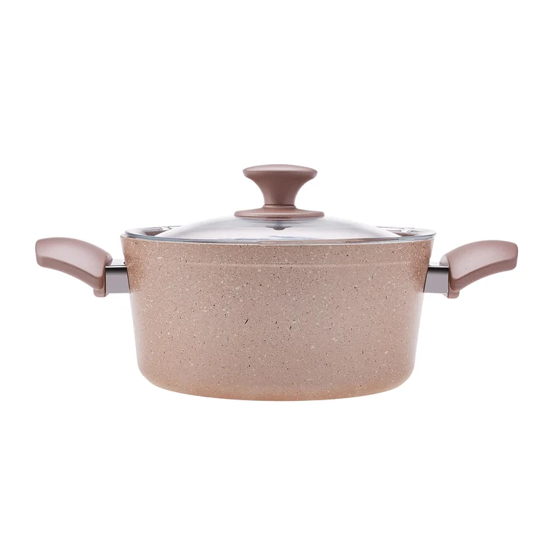 Karaca Biogranit Antique Rose V1 7-teiliges Kochtopfset
