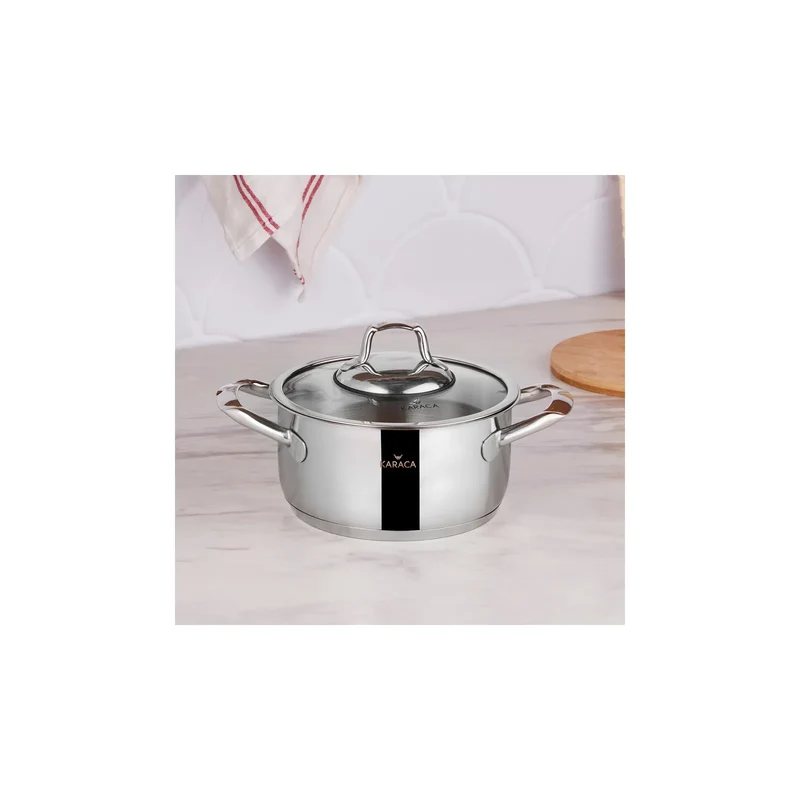 Karaca Bianca Kochtopf aus Stahl 18 cm