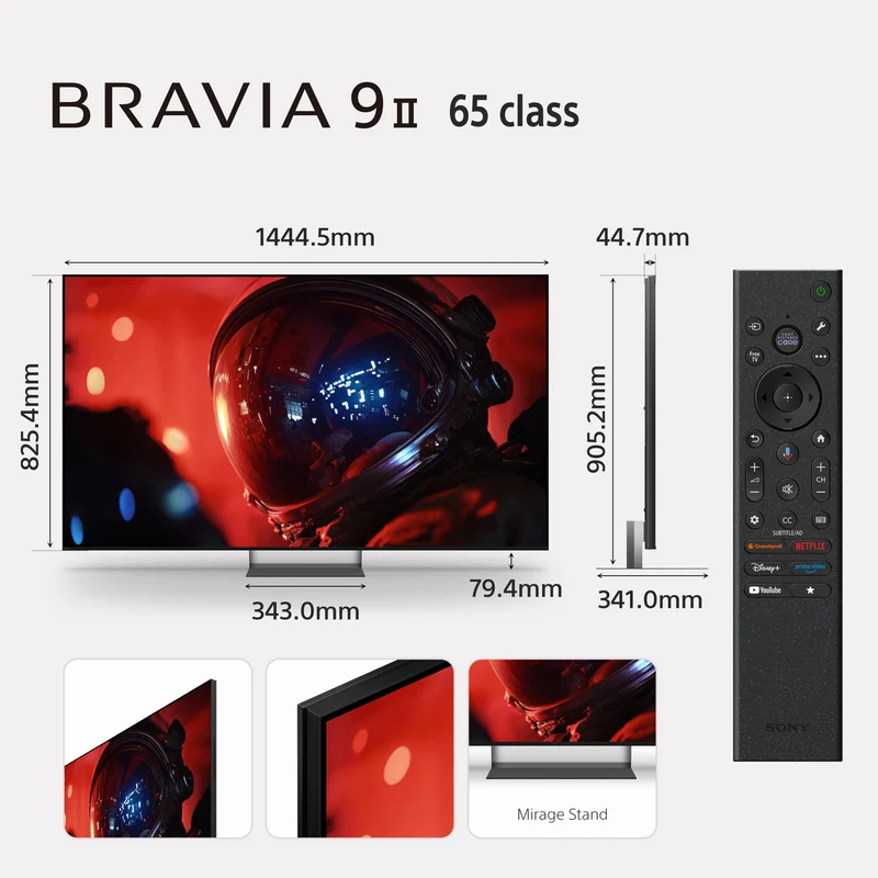 Sony 65" BRAVIA 9 II True RGB 4K AI Google TV with Gemini 2026
