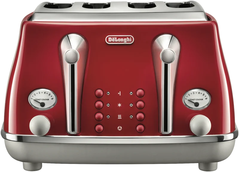 DeLonghi Icona Capitals 4 Slice Toaster Tokyo Red