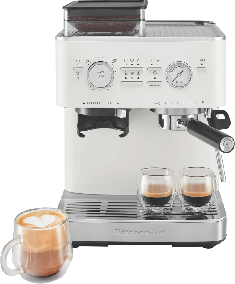 KitchenAid Semi Automatic Espresso Machine With Burr Grinder Porcelain