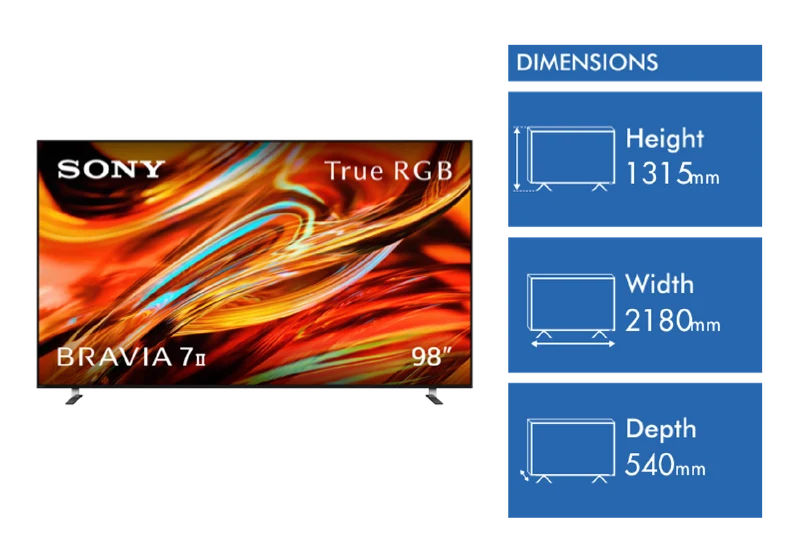 Sony 98" BRAVIA 7 II True RGB 4K AI Google TV with Gemini 2026