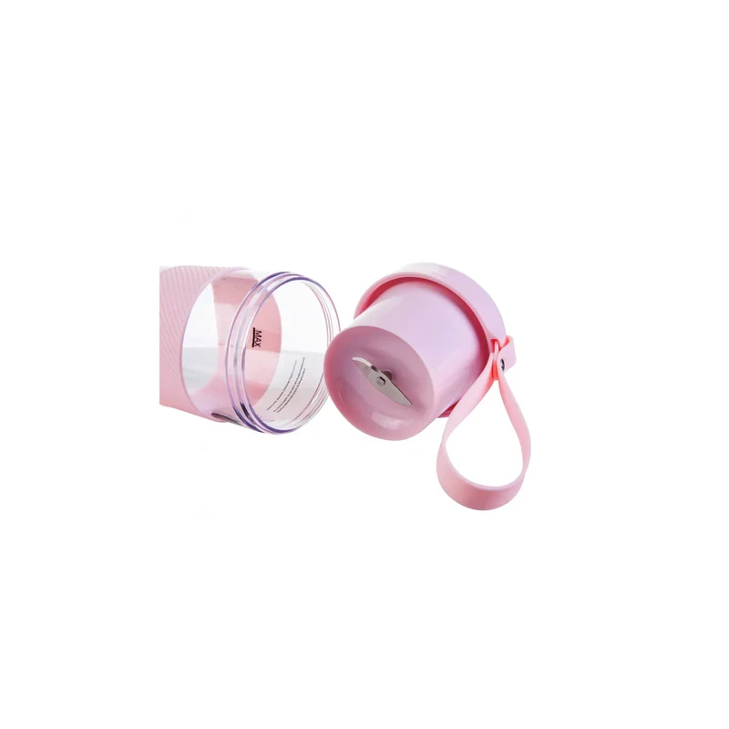 Cookplus Pink Tragbarer, wiederaufladbarer Smoothie-Mixer, 400ml, 60W