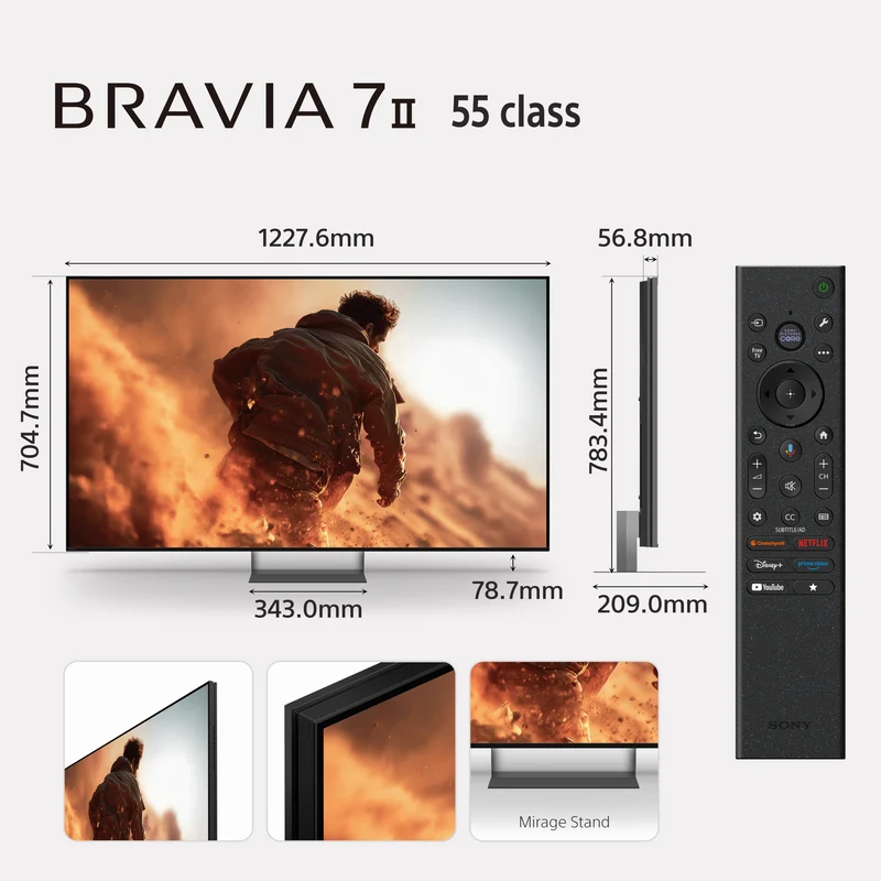 Sony 55" BRAVIA 7 II True RGB 4K AI Google TV with Gemini 2026