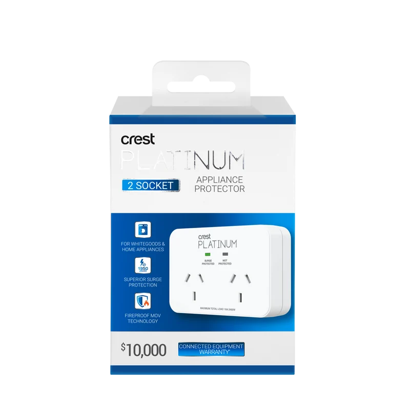 Crest 2 Socket AC Platinum Power Adaptor