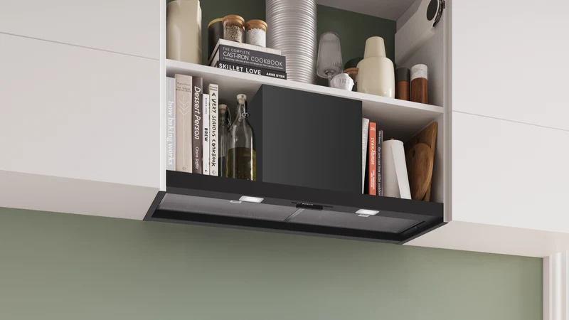 Bosch Series 2, 90cm Integrated Rangehood, Matt Black