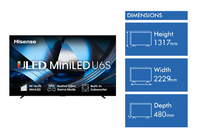 Hisense 100" 4K ULED MiniLED Hi-QLED 165Hz Smart AI TV 2026