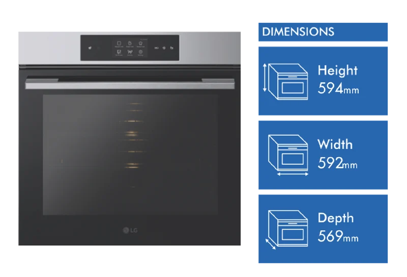 LG Series 9 60cm InstaView Pyrolytic Oven, Stainless Steel
