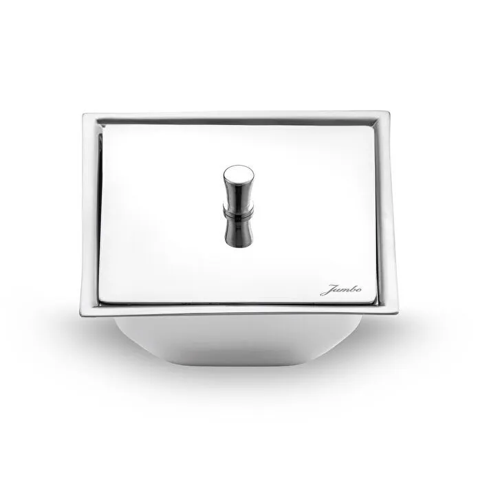 Jumbo New 9100 28-teiliges eckiges Teeset – Edelstahl