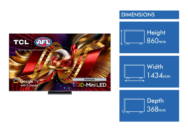 TCL 65" C8L Premium SQD-MINI LED Google TV with Gemini 2026